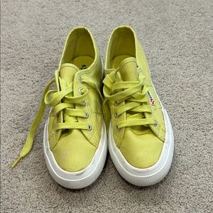 Superga Lemon Lime Canvas Sneakers